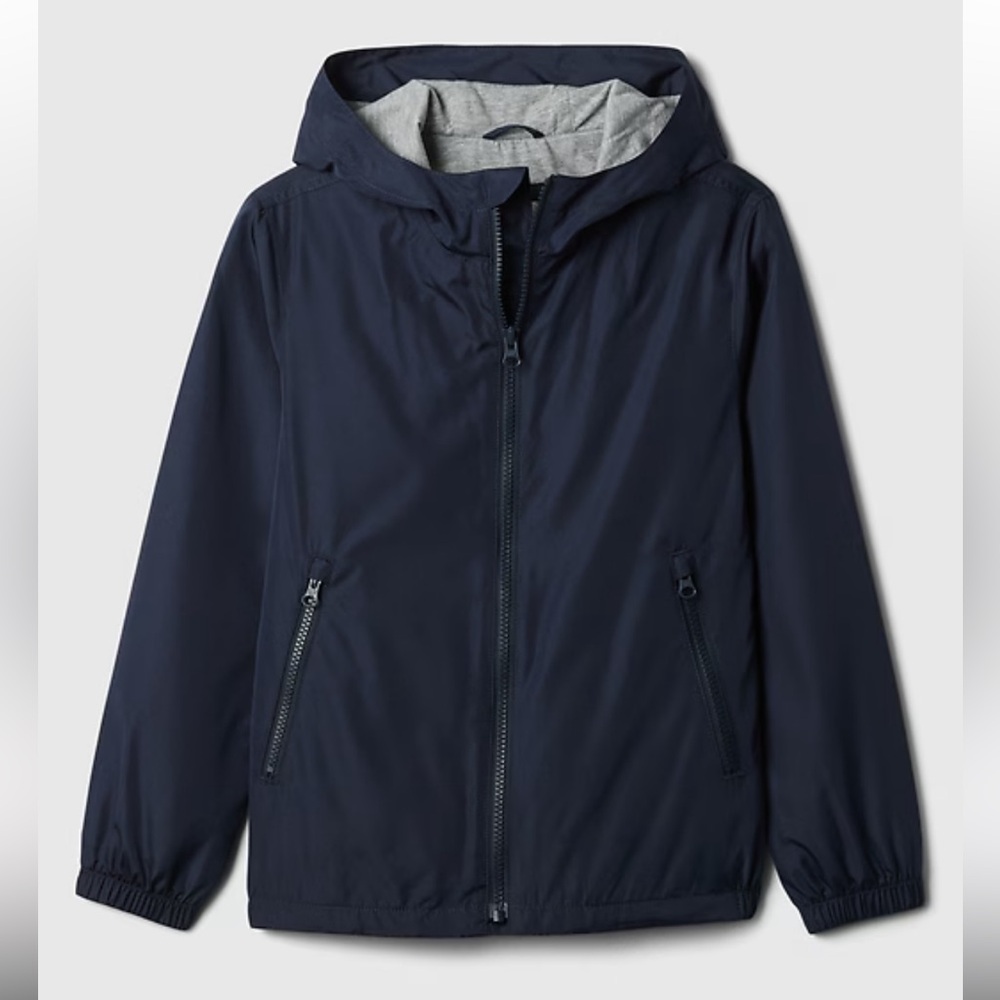 Baby Gap kids windbreaker Navy Hooded Jacket size 3 unisex